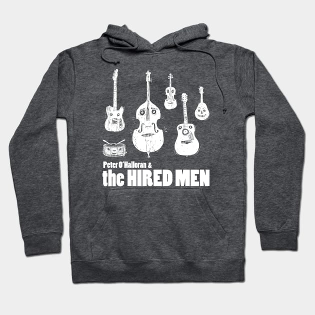 Rollicking Instruments (white) Hoodie by thehiredmen